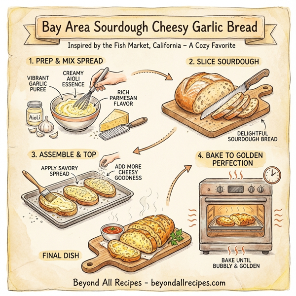Bay Area Sourdough Cheesy Garlic Bread instructions