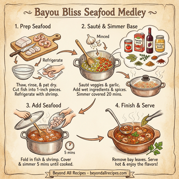 Bayou Bliss Seafood Medley instructions