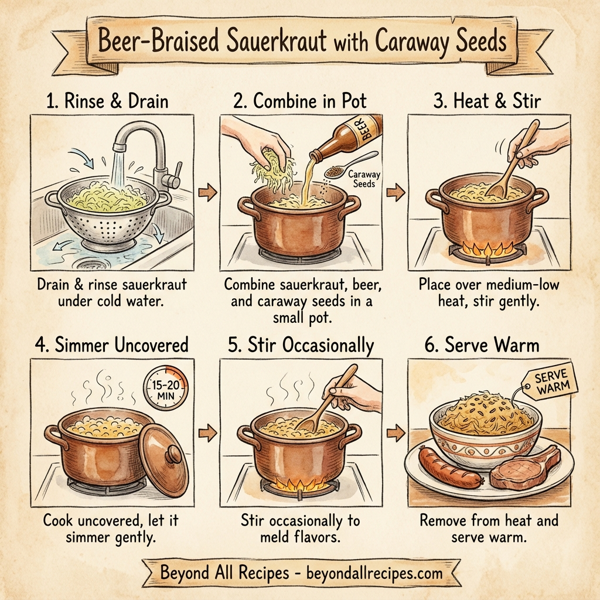Beer-Braised Sauerkraut with Caraway Seeds instructions