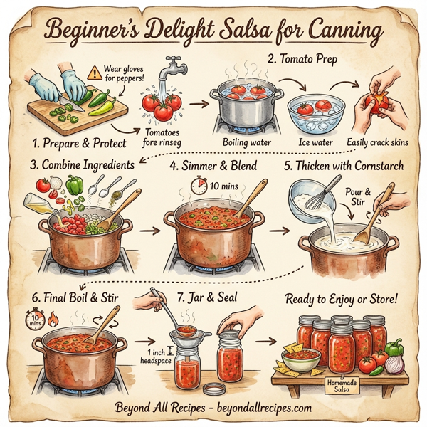 Beginner's Delight Salsa for Canning instructions