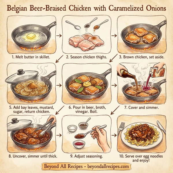 Belgian Beer-Braised Chicken with Caramelized Onions instructions