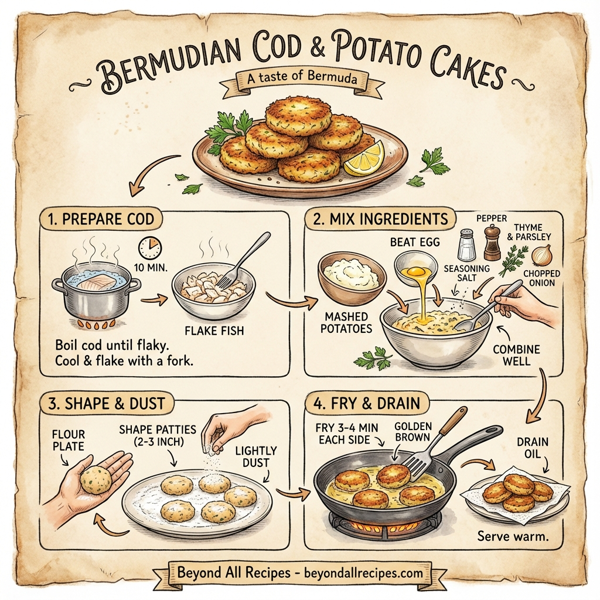 Bermudian Cod & Potato Cakes instructions