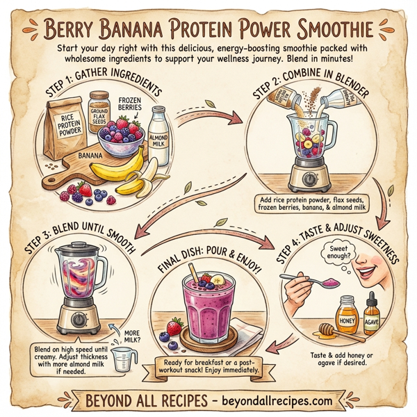Berry Banana Protein Power Smoothie instructions