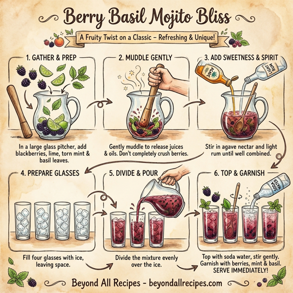Berry Basil Mojito Bliss instructions