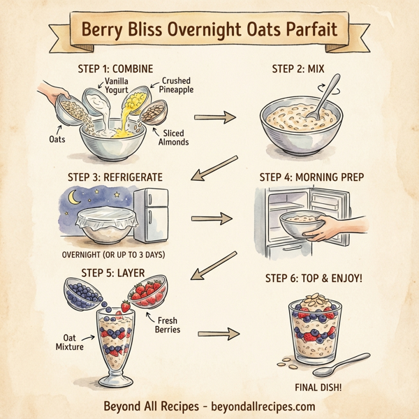 Berry Bliss Overnight Oats Parfait instructions