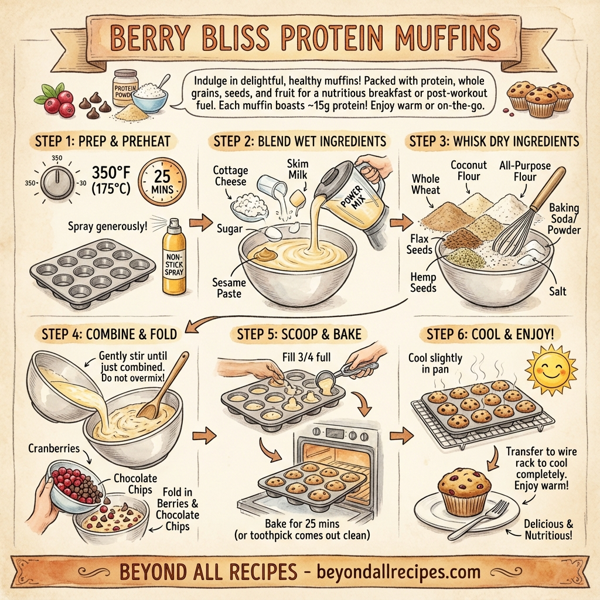 Berry Bliss Protein Muffins instructions