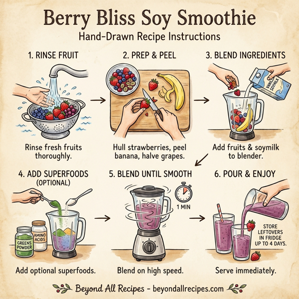Berry Bliss Soy Smoothie instructions