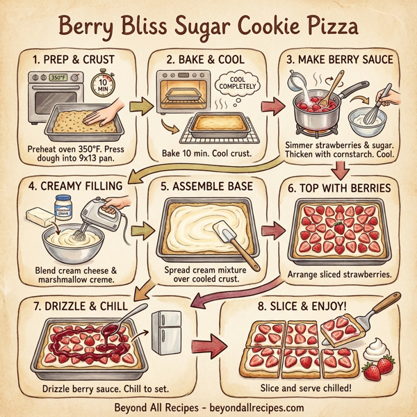 Berry Bliss Sugar Cookie Pizza instructions