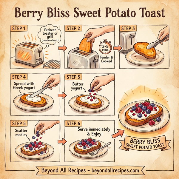 Berry Bliss Sweet Potato Toast instructions