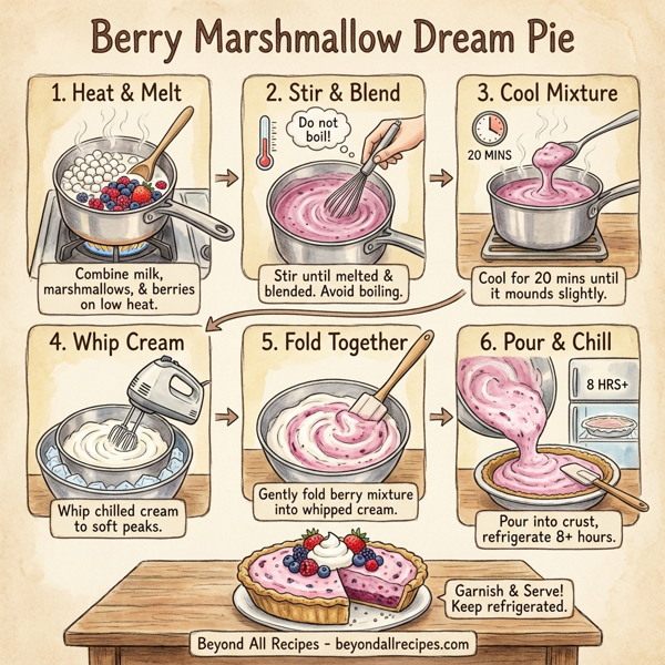 Berry Marshmallow Dream Pie instructions