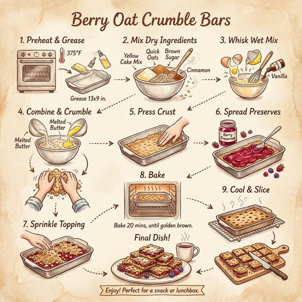 Berry Oat Crumble Bars instructions