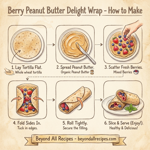 Berry Peanut Butter Delight Wrap instructions