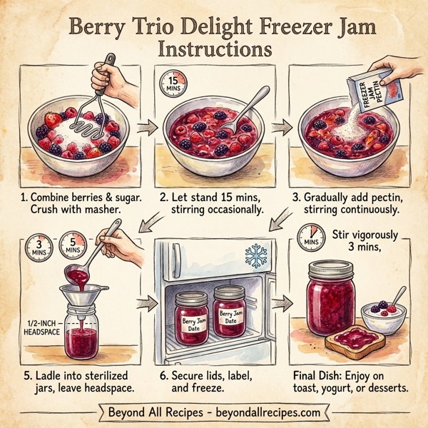 Berry Trio Delight Freezer Jam instructions