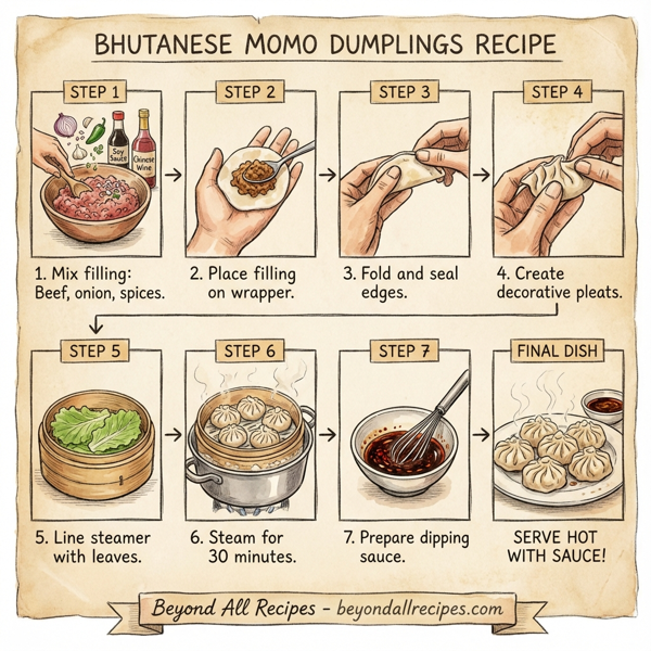Bhutanese MoMo Dumplings instructions