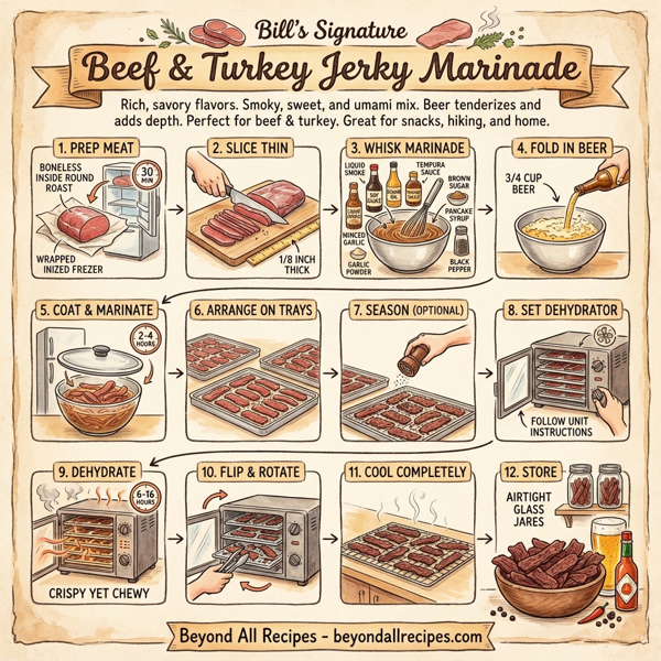 Bill's Signature Beef & Turkey Jerky Marinade instructions