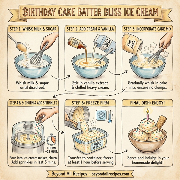 Birthday Cake Batter Bliss Ice Cream instructions