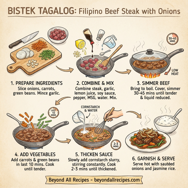 Bistek Tagalog: Filipino Beef Steak with Onions instructions