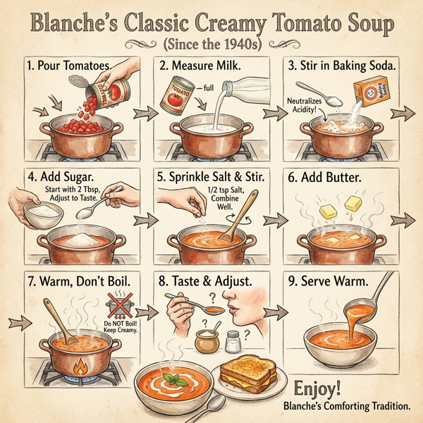 Blanche's Classic Creamy Tomato Soup instructions