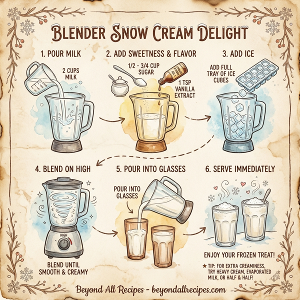 Blender Snow Cream Delight instructions