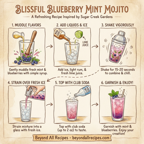 Blissful Blueberry Mint Mojito instructions