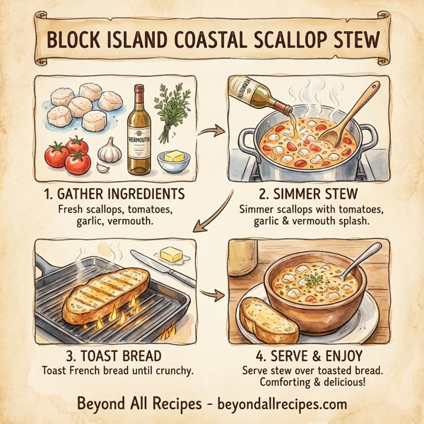 Block Island Coastal Scallop Stew instructions