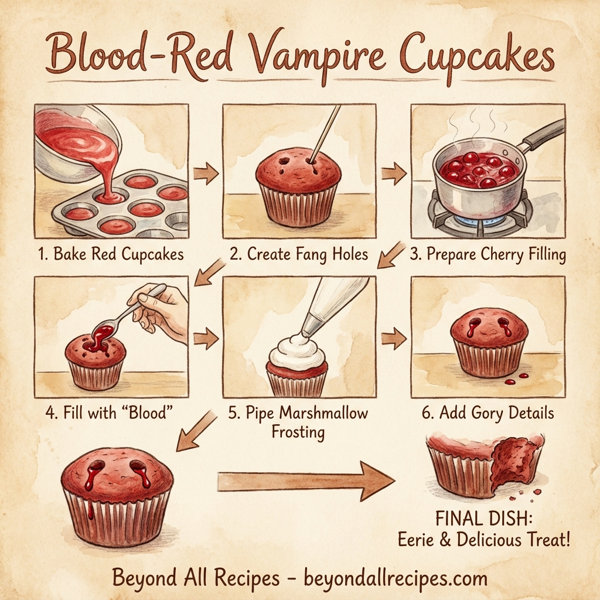 Blood-Red Vampire Cupcakes instructions