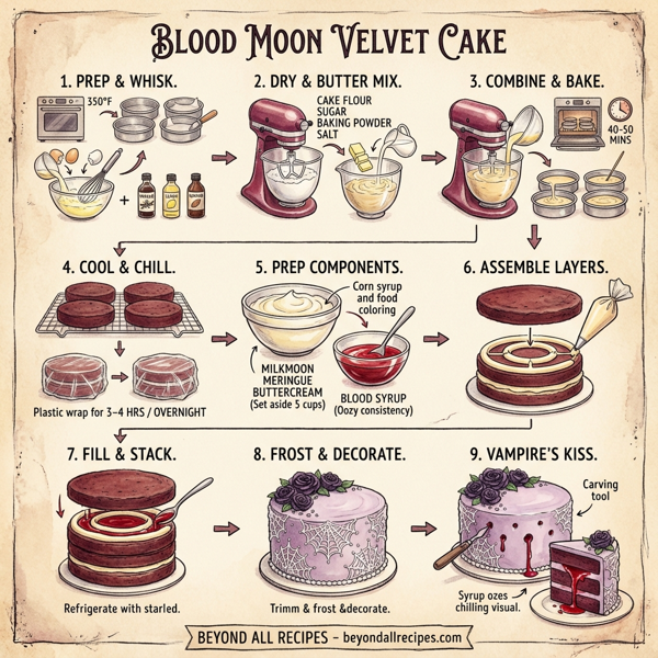 Blood Moon Velvet Cake instructions