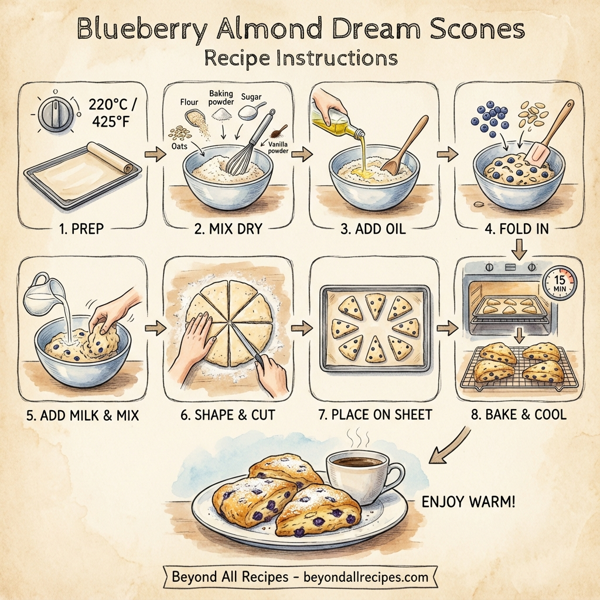 Blueberry Almond Dream Scones instructions