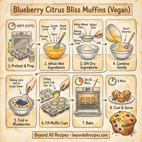 Blueberry Citrus Bliss Muffins (Vegan) instructions