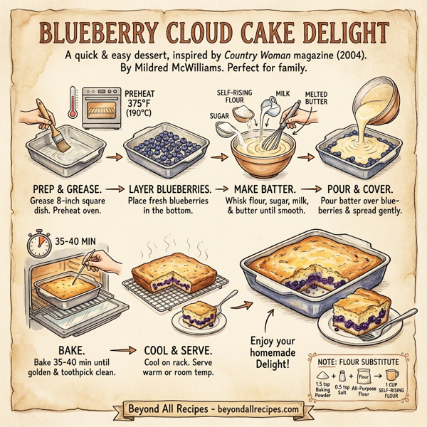 Blueberry Cloud Cake Delight instructions