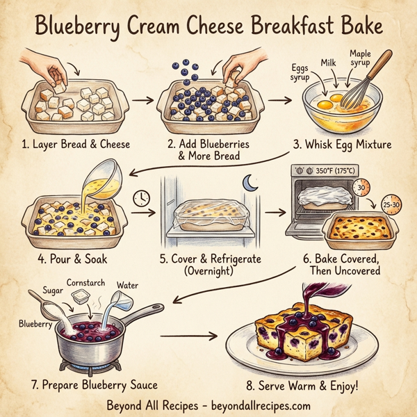 Blueberry Cream Cheese Breakfast Bake instructions