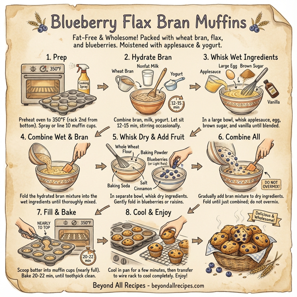 Blueberry Flax Bran Muffins instructions