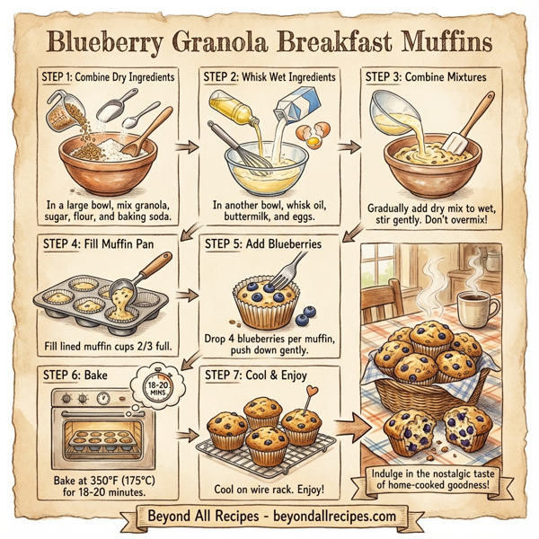 Blueberry Granola Breakfast Muffins instructions