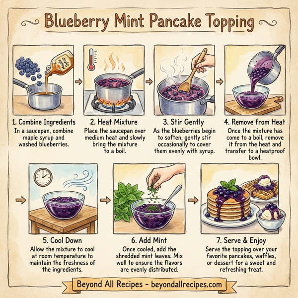 Blueberry Mint Pancake Topping instructions