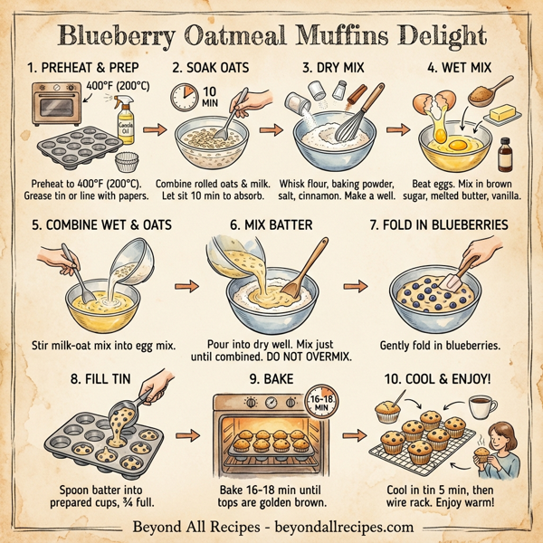 Blueberry Oatmeal Muffins Delight instructions