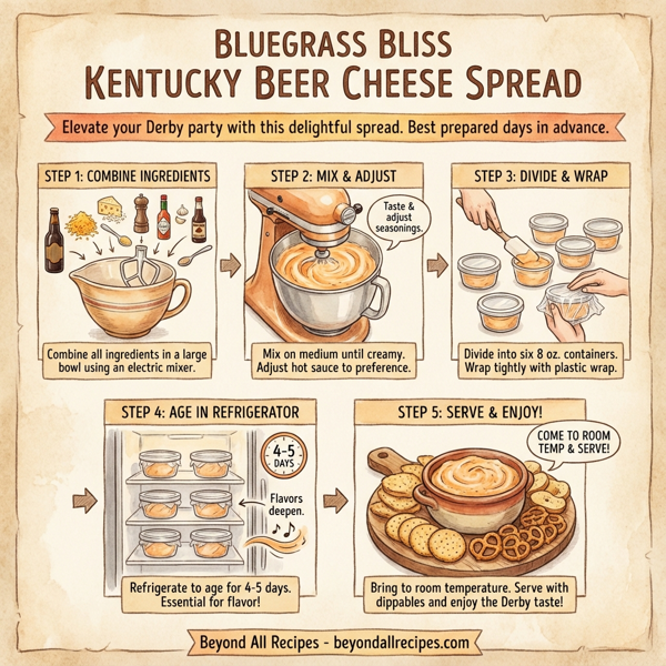 Bluegrass Bliss Kentucky Beer Cheese Spread instructions