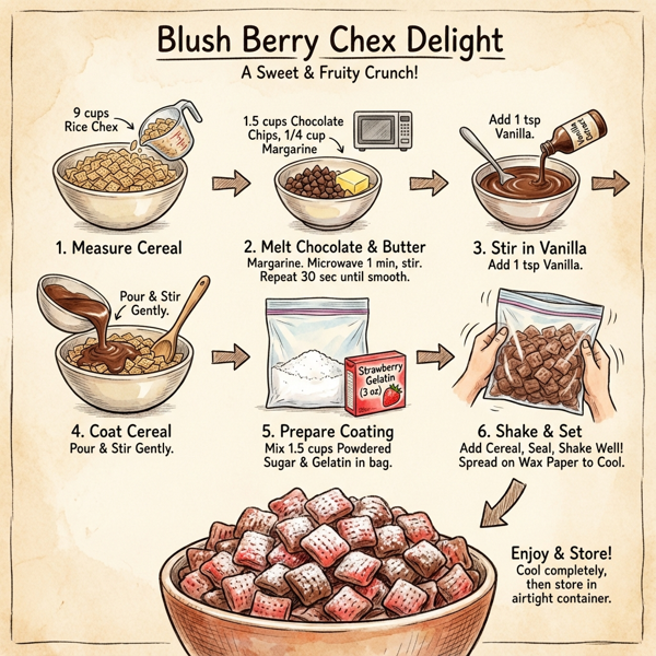 Blush Berry Chex Delight instructions