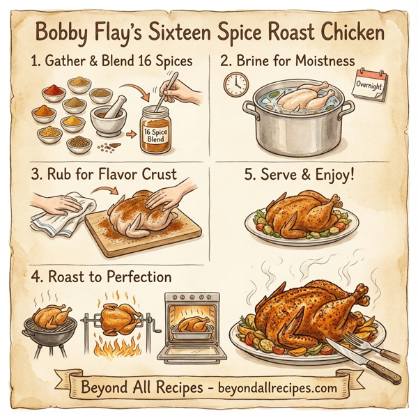 Bobby Flay's Signature Sixteen Spice Roast Chicken instructions