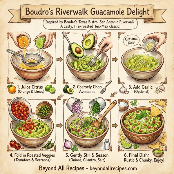 Boudro's Riverwalk Guacamole Delight instructions