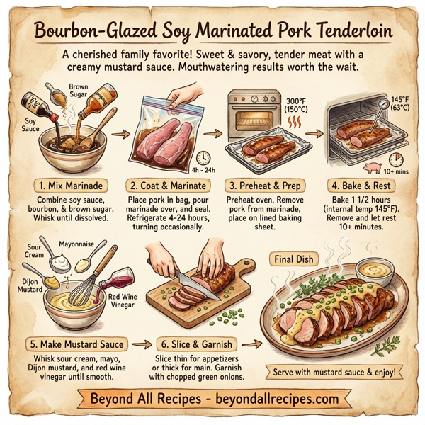Bourbon-Glazed Soy Marinated Pork Tenderloin instructions