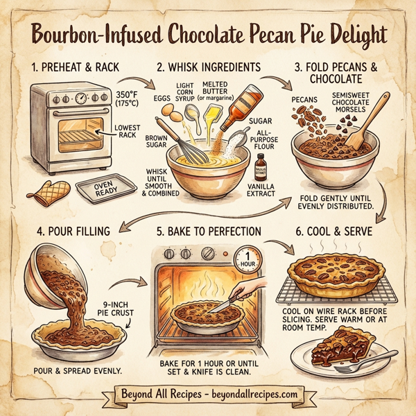 Bourbon-Infused Chocolate Pecan Pie Delight instructions