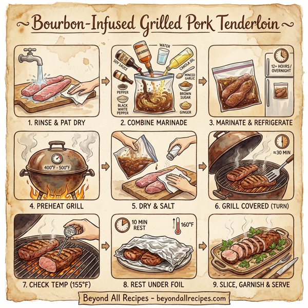 Bourbon-Infused Grilled Pork Tenderloin instructions