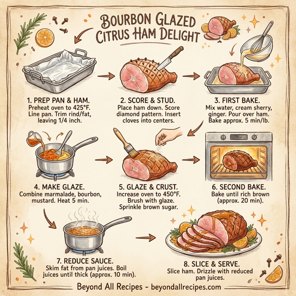 Bourbon Glazed Citrus Ham Delight instructions
