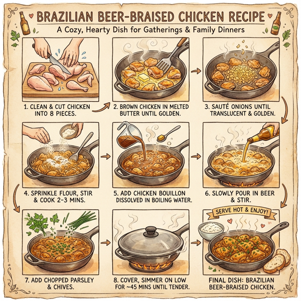 Brazilian Beer-Braised Chicken instructions