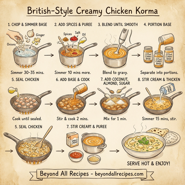 British-Style Creamy Chicken Korma instructions