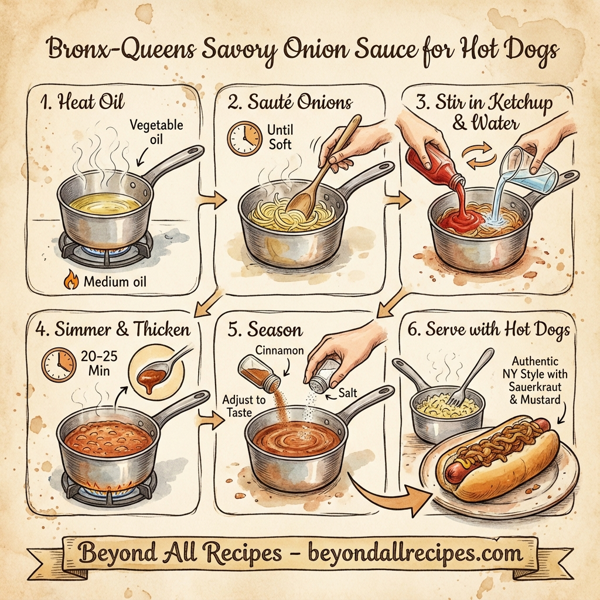 Bronx-Queens Savory Onion Sauce for Hot Dogs instructions