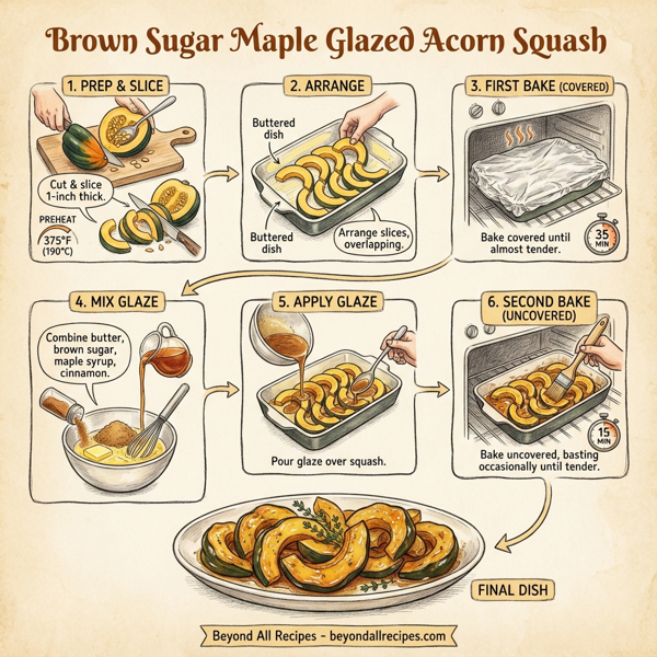 Brown Sugar Maple Glazed Acorn Squash instructions
