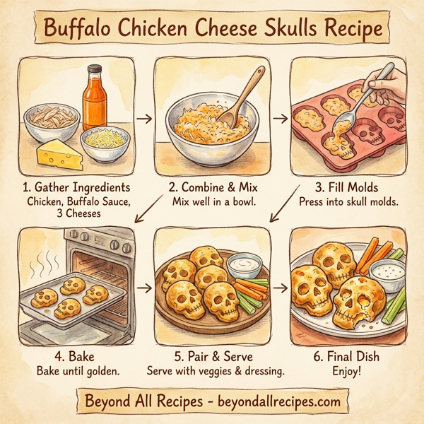 Buffalo Chicken Cheese Skulls instructions