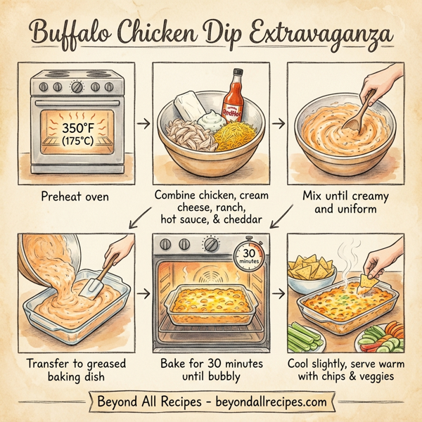 Buffalo Chicken Dip Extravaganza instructions