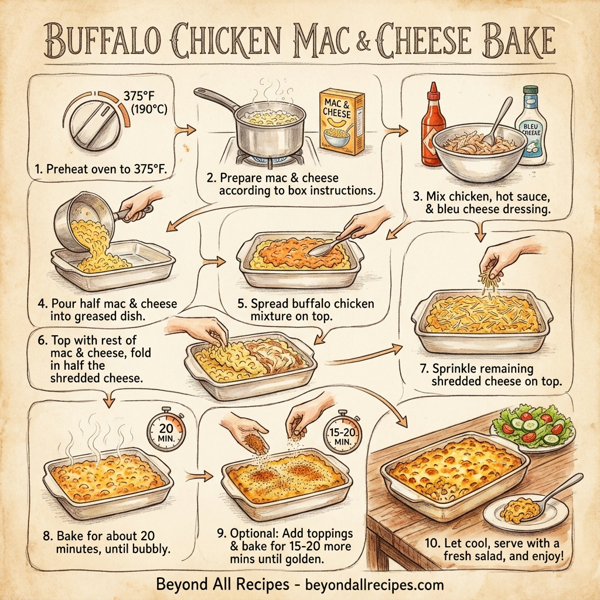 Buffalo Chicken Mac & Cheese Bake instructions